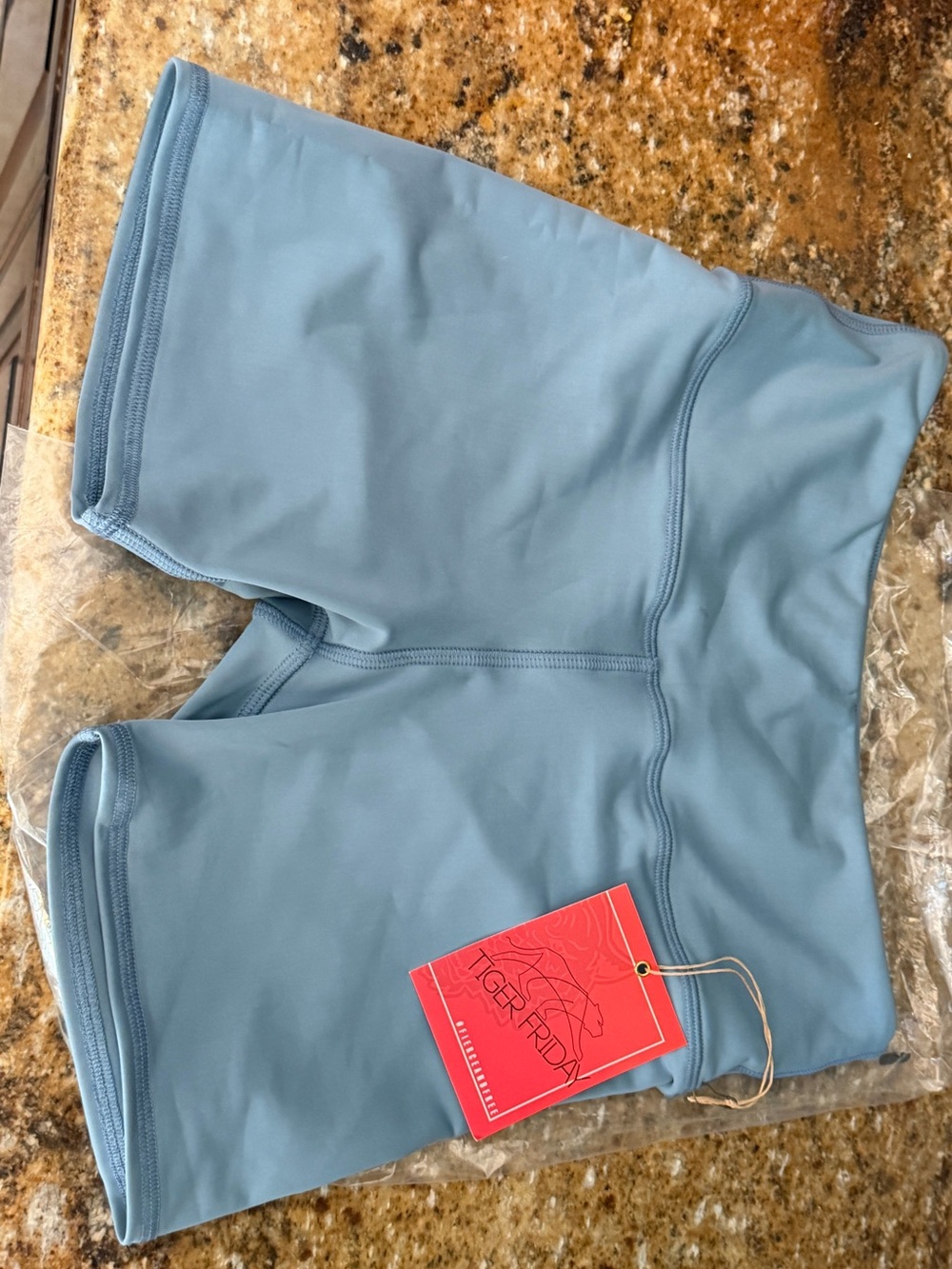 Tiger Friday Women's Large High-Rise Bike Shorts — Blue